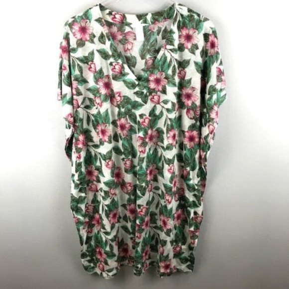 H&M Other - H&M Cover Up L Floral V-Neck Beach Wear Swimwear